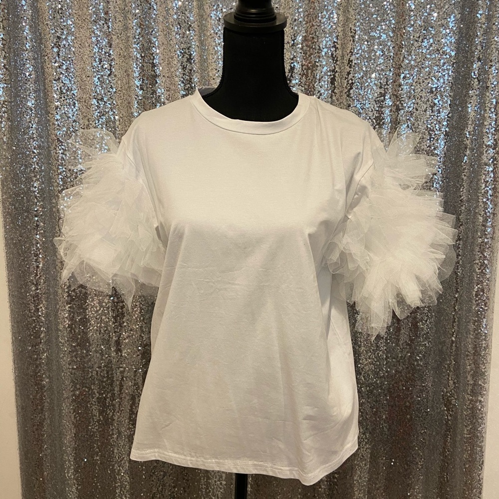 White tulle T